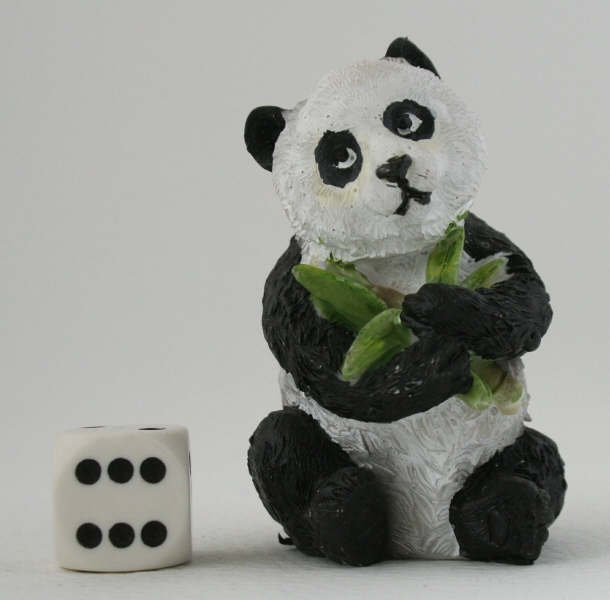 Mini Nette Harz Panda Modell Figuren Essen Bambus Panda Miniatur
